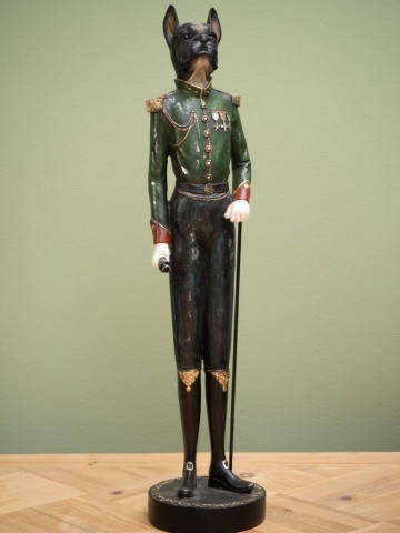 Statuie decorativă câine din rășină, H59 cm, "Sergeant Madog" - Img 2