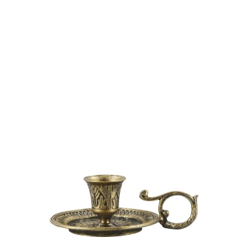 Suport pentru lumanare, auriu, din metal, Classic