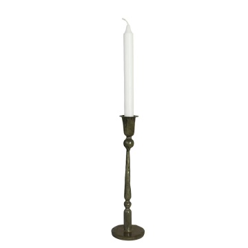 Suport pentru lumânare din metal H28 cm, „Meja Olive Green” - Img 3