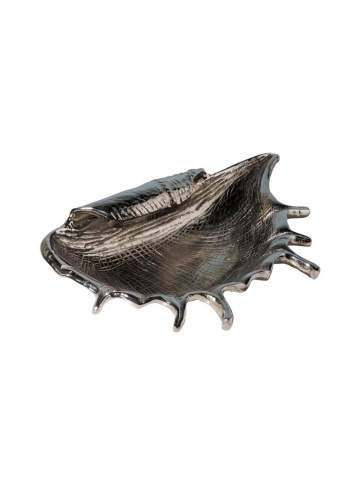 Tava decorativa argintie Shell