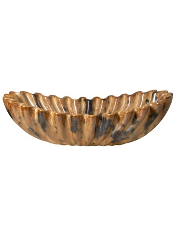 Tavă decorativă din ceramica in forma de scoica, "Ocean Whisper"