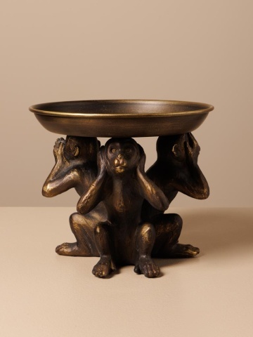 Tavita decorativa, din rasina, Monkeys - Img 5