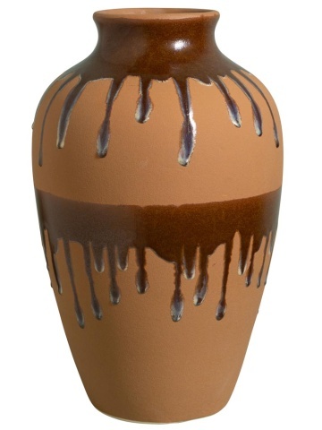 Vas decorativ din ceramica glazurata , H40.5cm , "Dripping Glaze"