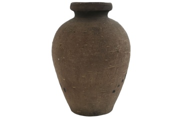 Vază decorativă, stil rustic vintage, culoare maro antichizat, din teracotă, „Terracotta” - Img 4