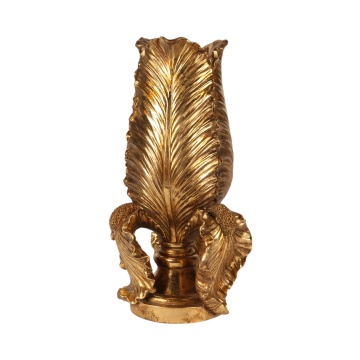 Vază din polirășină, auriu, finisaj antichizat, 37 x 19 x 18 cm, „Antiquaire”