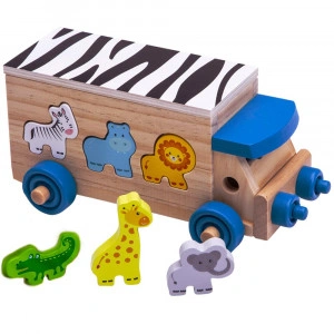 Kids Animal Safari Toy - Wooden Shape Sorter [DEMO]