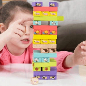 Tumble Tower Game - Wooden Animal Blocks & Dice [DEMO] - Img 3