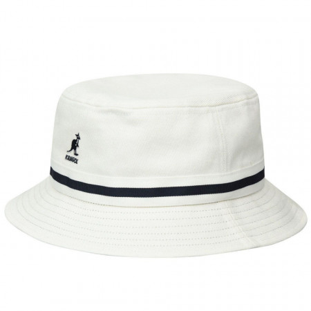 Kangol stripe lahinch bucket fischerhut, Weiß