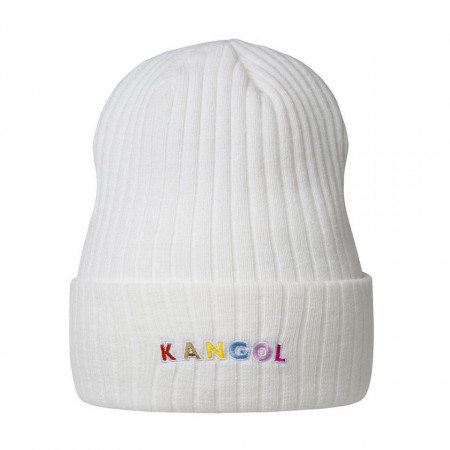 Kangol color text Muetze, Weiss