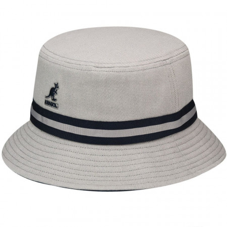Kangol stripe lahinch bucket fischerhut, Grau