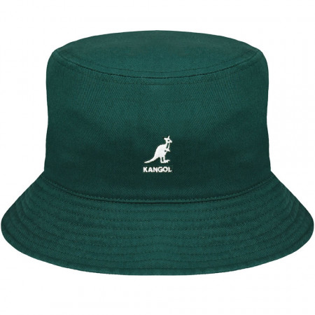 Kangol washed bucket fischerhut pine, Grün
