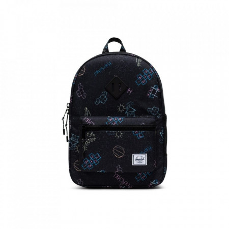 Rucsac pentru copii Herschel Heritage Asphalt Chalk Negru