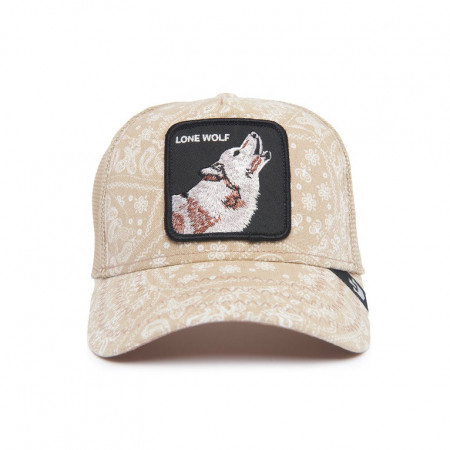 Sapca Goorin Brothers Trucker Paisley Lone Wolf Bej