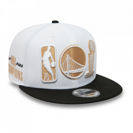Sapca New Era 9fifty Golden State Warriors NBA Ring Ceremony Side Font Alb