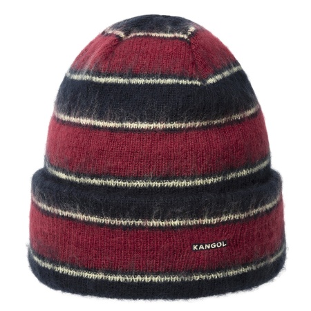 Kangol fuzzy stripe Muetze, Rot