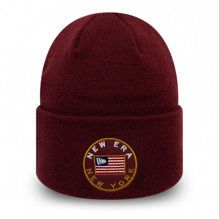 Caciula New Era Flagged Stone Cuff Knit Rosu Bordo