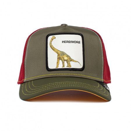 Goorin Bros trucker thunder lizard herbivore cap, Olive