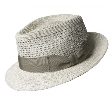 Palarie Bailey of Hollywood Wilshire Braided Fedora Gri
