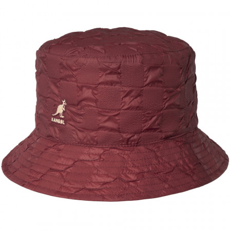 Kangol pucker check bucket fischerhut, Rot