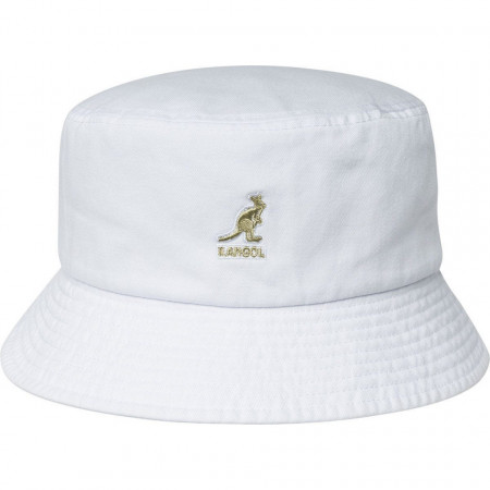 Kangol washed bucket fischerhut, Weiß
