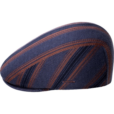 Kangol nostalgia stripe 507 flatcap, Hazy Indigo