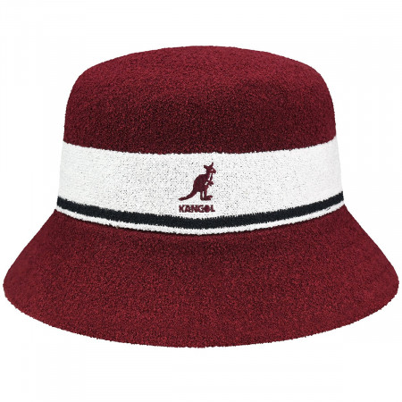 Kangol Bermuda Stripe Bucket Hat, Red
