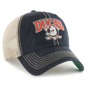 47 Brand, Sapca de bumbac cu logo Anaheim Ducks si segmente de plasa, Negru 2