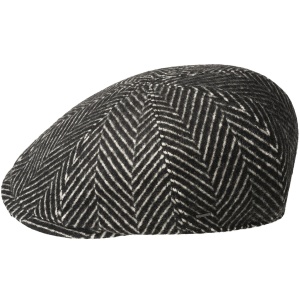 Bailey 1922 Luca Contour 8 Panel Cap, Herringbone Black