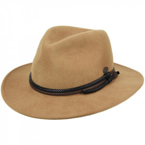 Palarie Bailey of Hollywood Nelles LiteFelt Fedora Maro Camel 3