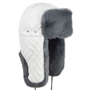 Caciula Kangol Quilted Trapper Gri 3