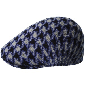 Kangol, Basca houndstooth 507, Albastru/Negru