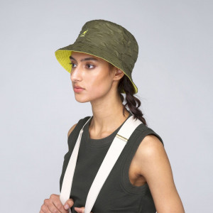 Palarie Kangol Pucker Check Bucket Verde Oliv 5