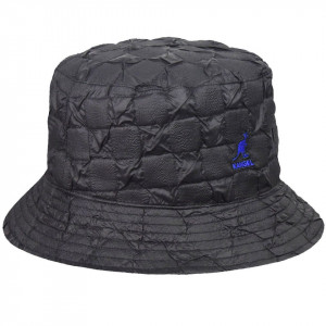 Palarie Kangol Pucker Check Bucket Negru 2