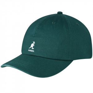 Kangol washed cotton adjustable baseball cap pine, Grün