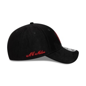 New Era, sapca 9forty faux suede m-crown AC Milan, Negru mat 4