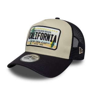 New Era, sapca trucker licence plate California, Bej nisip