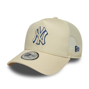 New Era, sapca trucker NY Yankees league, Bej lucios