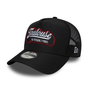 New Era, sapca trucker patch State Toulousain, Negru mat