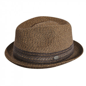 Palarie Bailey of Hollywood Vito Braided Fedora Java Mix 2