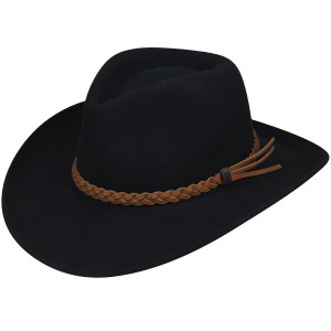 Palarie Bailey of Hollywood Wind River® Switchback Western Negru