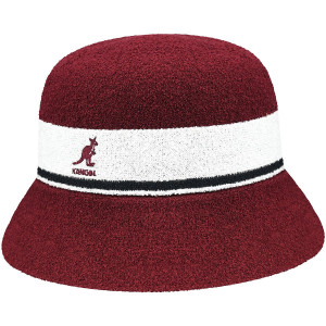 Palarie Kangol bermuda stripe bucket rosu inchis 2