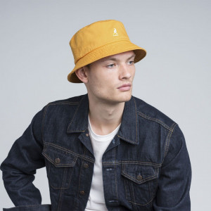 Palarie Kangol Washed Bucket Galben 7
