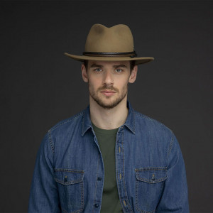 Palarie Bailey of Hollywood Nelles LiteFelt Fedora Maro Camel 6