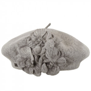 Betmar Flower Beret Silver Birch Heather