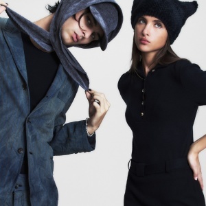 Kangol, Caciula faux fur pointed, Negru 2