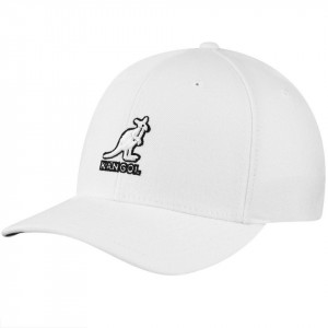 Kangol wool 3D flexfit baseball cap, Weiß