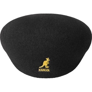 Basca Kangol Wool 504 Negru - Auriu 5