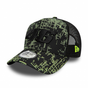 NEW ERA Kšiltovka 'VR46 all over print', Černá