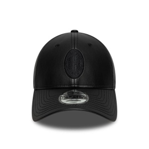 New Era, sapca 9forty PU faux leather AC Milan, Negru mat - Img 2