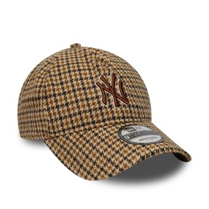 New Era, sapca 9twenty check NY Yankees, Maro camel - Img 4